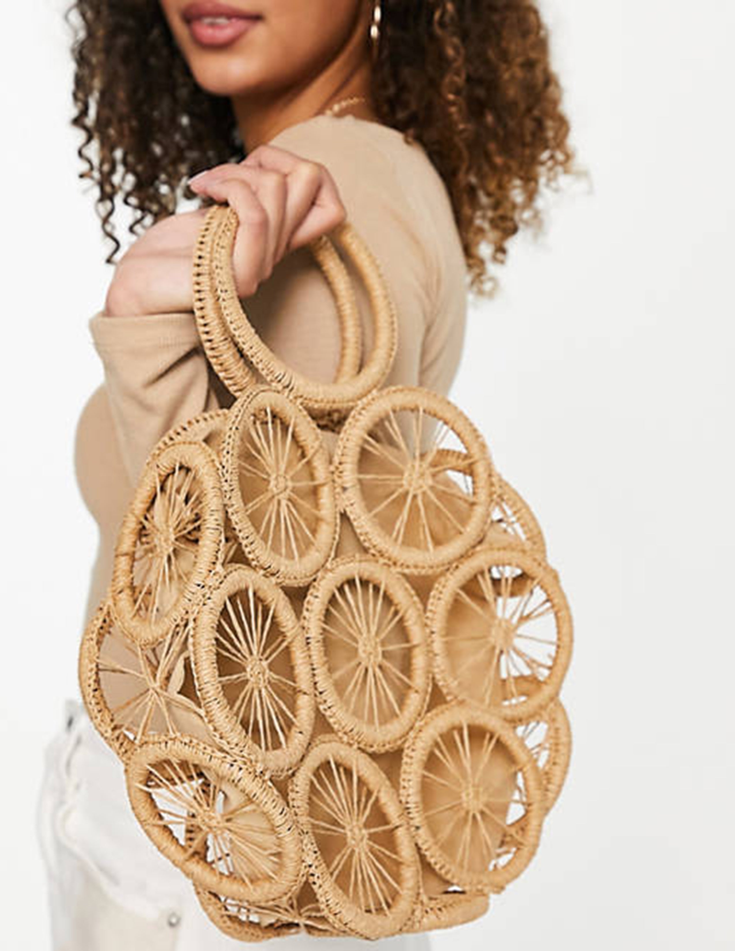 Sunshine Woven Straw Handle Bag