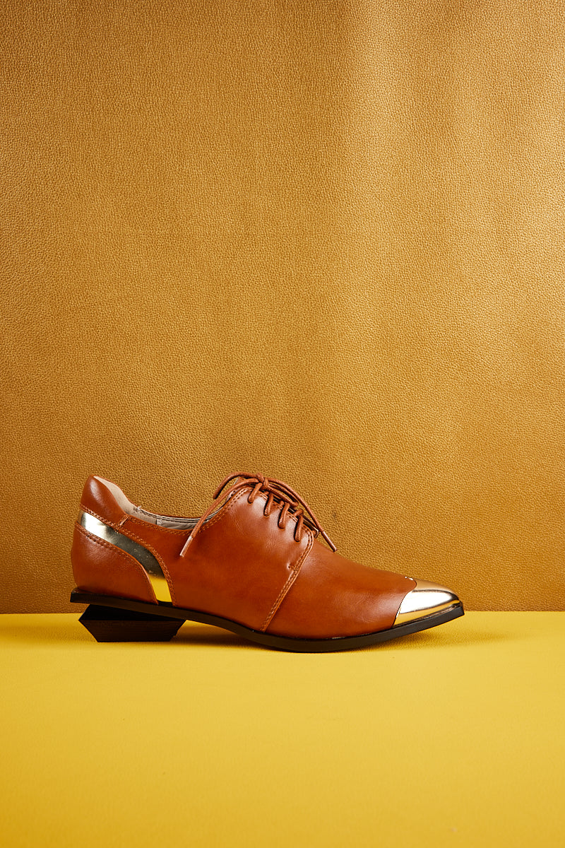 Jady Rose | Bancroft Leather Oxford Pump - Brown