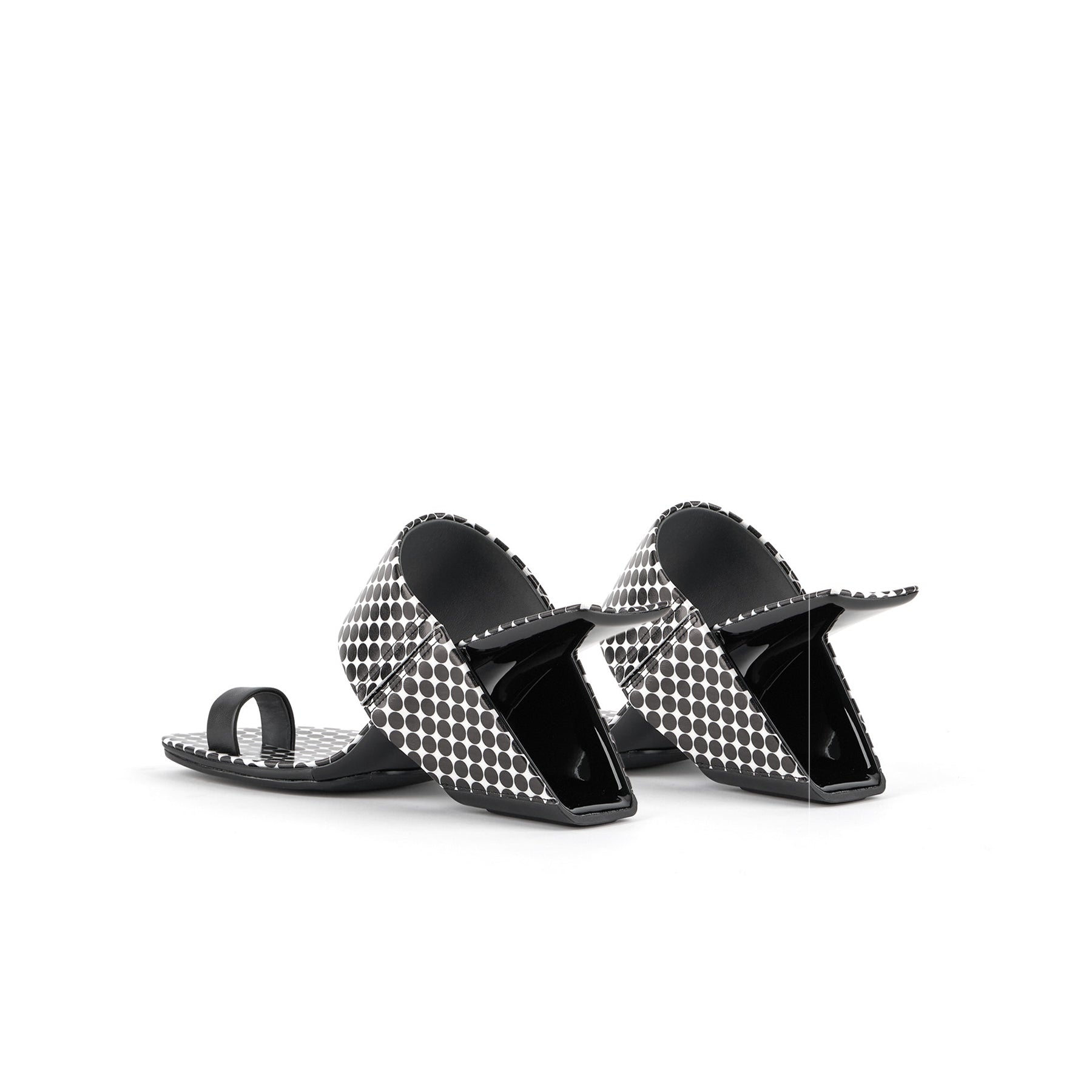 JADY ROSE | LARAMIE LEATHER HEEL SANDAL - POLKADOT