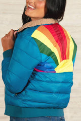 Chasing Rainbows Retro Stripe Insulated Jacket