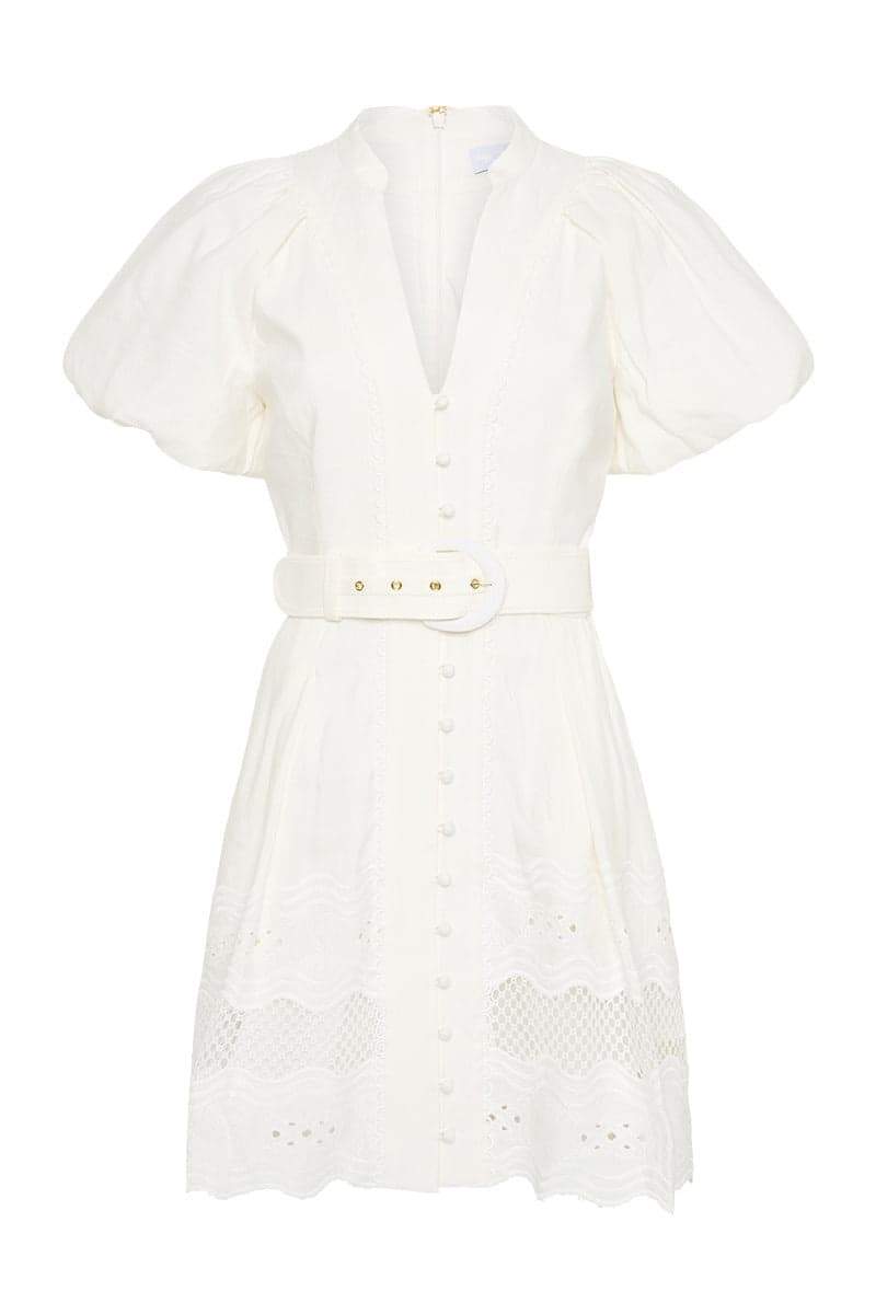 Miranda Embroidered V-neck Mini Dress