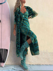 Malibu-Tie-Dye Maxi-Dress