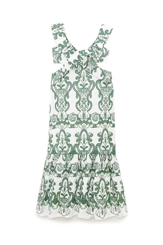 Gwen Embroidered Ruffled Maxi Dress