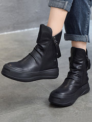 Original Irregular Casual Zipper Booties