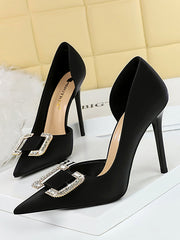 Pointed-Toe Shallow Cut Pumps Scarpin Salto