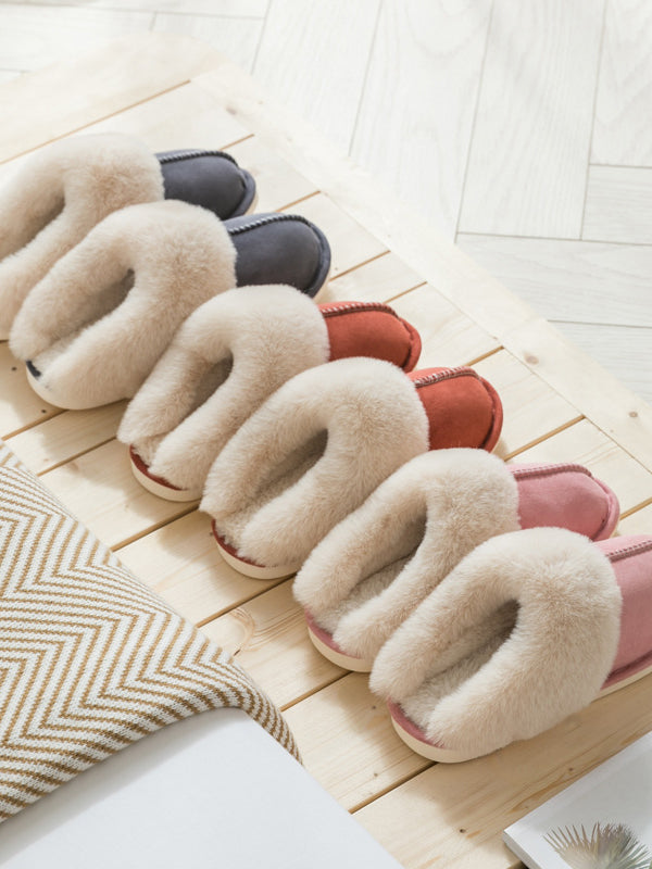 Indoor Warm Faux Fur Non-Slip Keep Warm Slippers