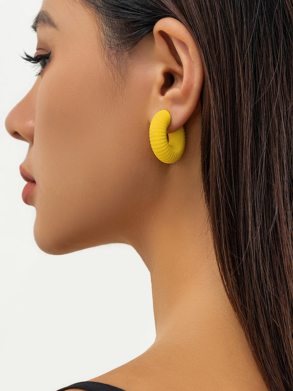 Geometric Solid Color Ear Clip