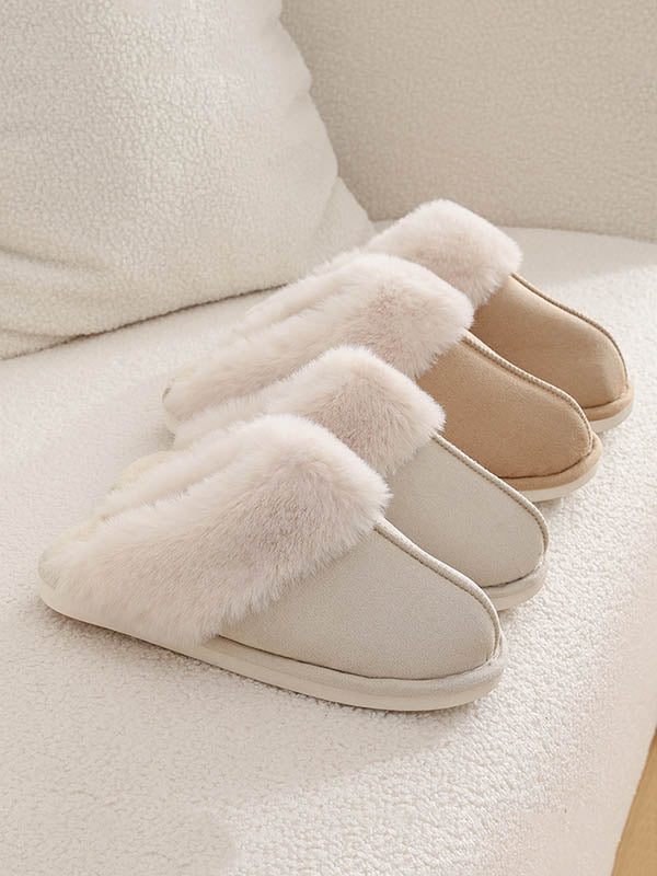 Round-Toe Split-Joint Slippers