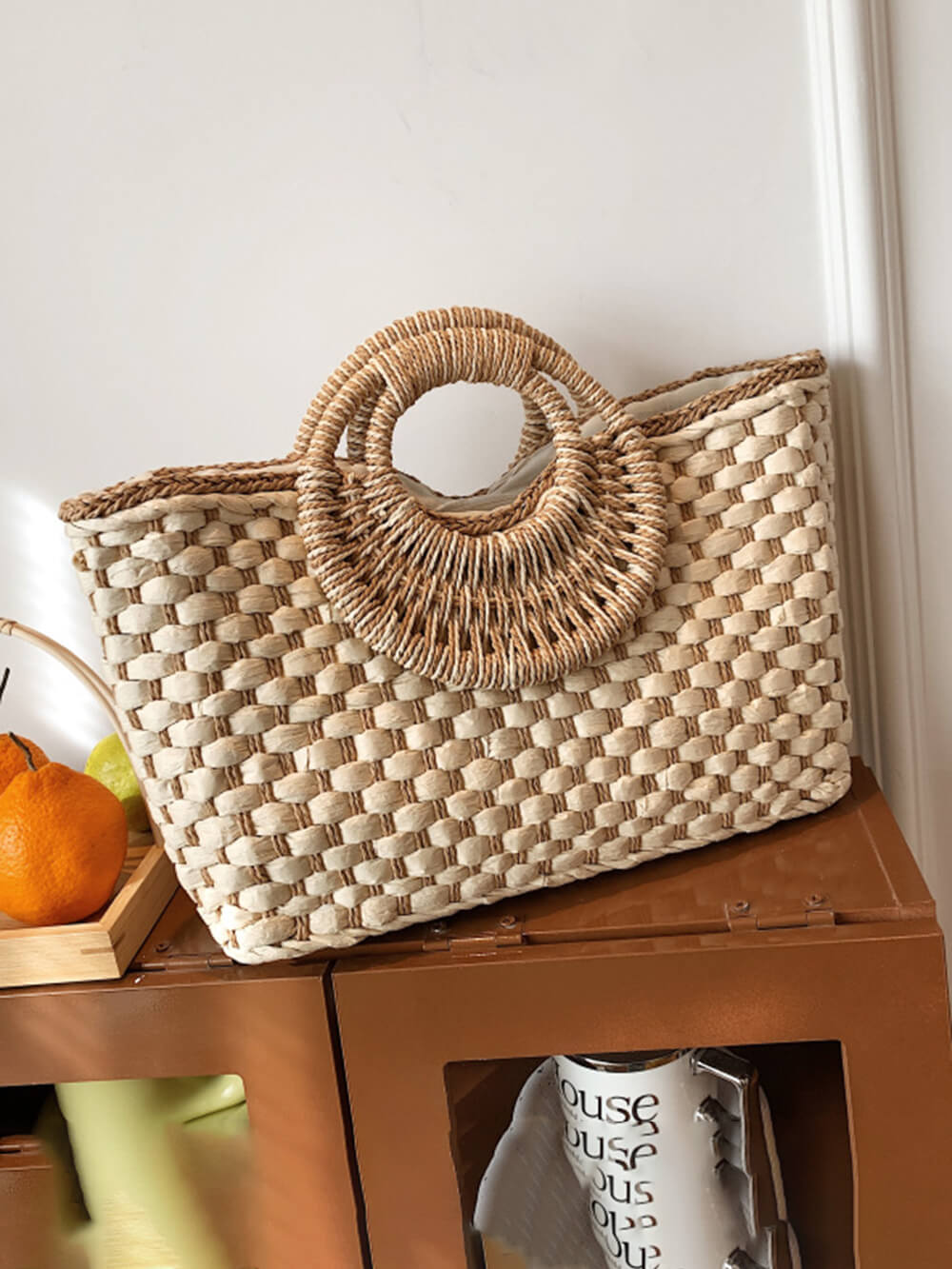 Coastal-Chic Woven Tote