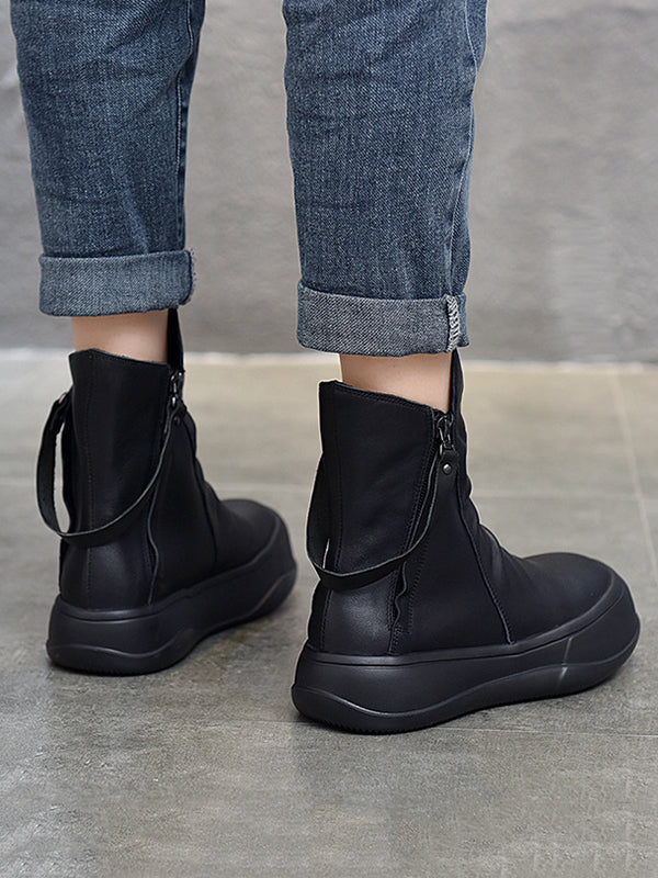 Original Irregular Casual Zipper Booties