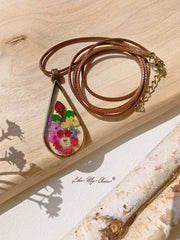 Teardrop Embossed Hippie Necklace