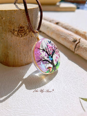 Plum Blossom Tree of Life Pendant Necklace