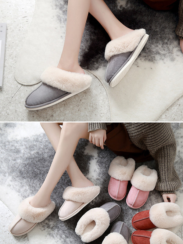 Indoor Warm Faux Fur Non-Slip Keep Warm Slippers