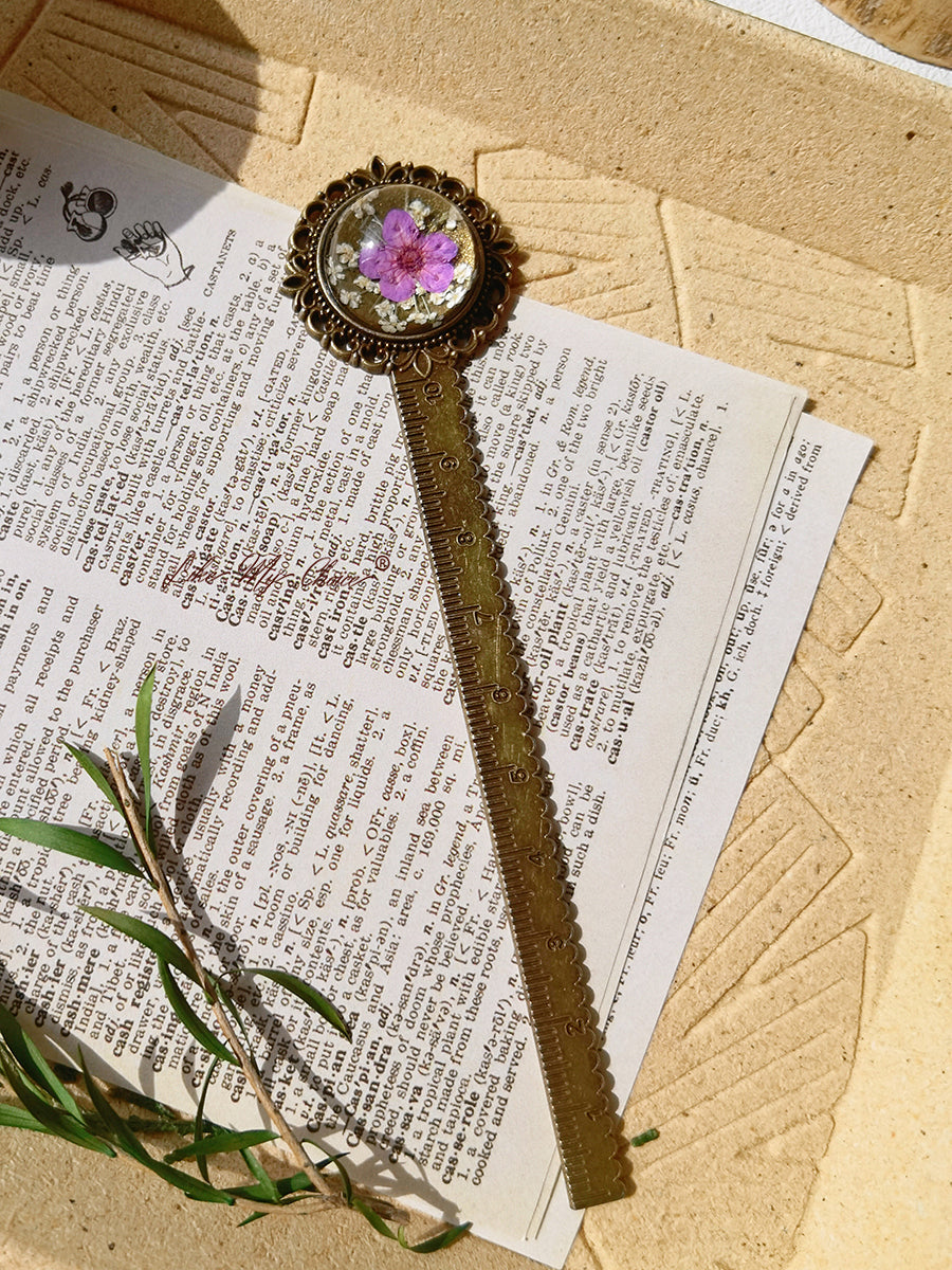 Cherry Blossoms Retro Metal Bookmark