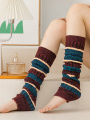 Casual Keep Warm Contrast Color Leg Warmers Accessories