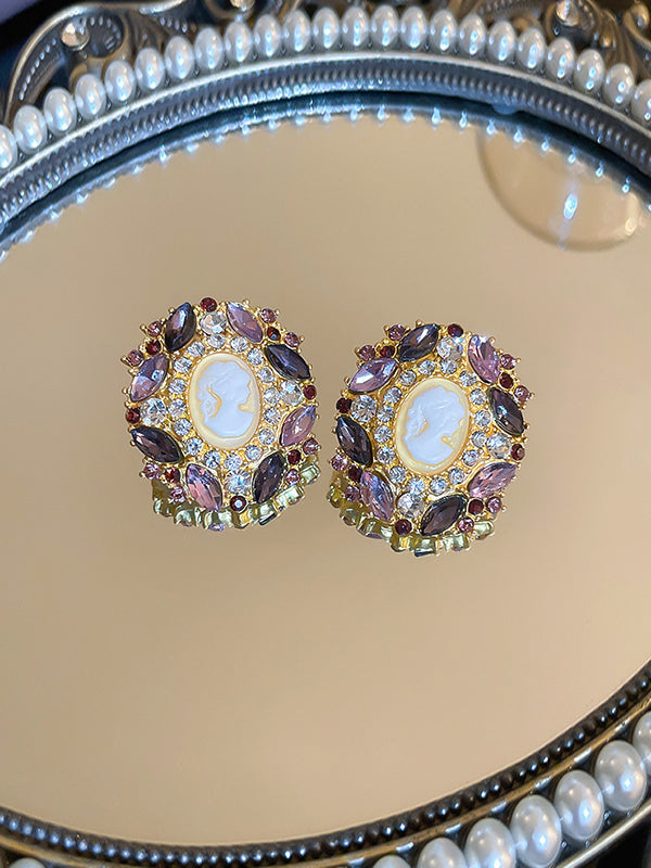 Figure Rhinestone Earrings Accessories