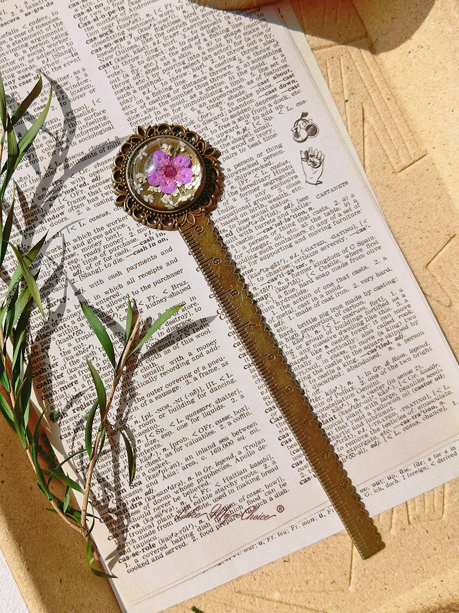 Cherry Blossoms Retro Metal Bookmark