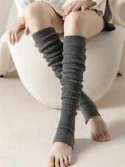 Wool Solid Color Leg Warmers Accessories