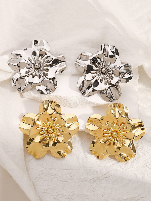 Flower Shape Drop Earrings