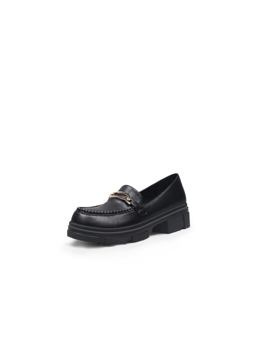 JadyRose | Black Pearl Leather Loafer