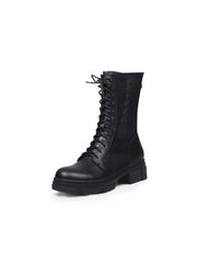 JADYROSE | LALLIE BLACK MESH COMBAT BOOT