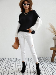 ESTATIA KNIT SWEATER - BLACK