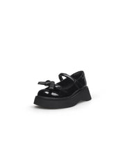 JADYROSE | BLACK PATENT LEATHER TIE-BOW MARY JANE