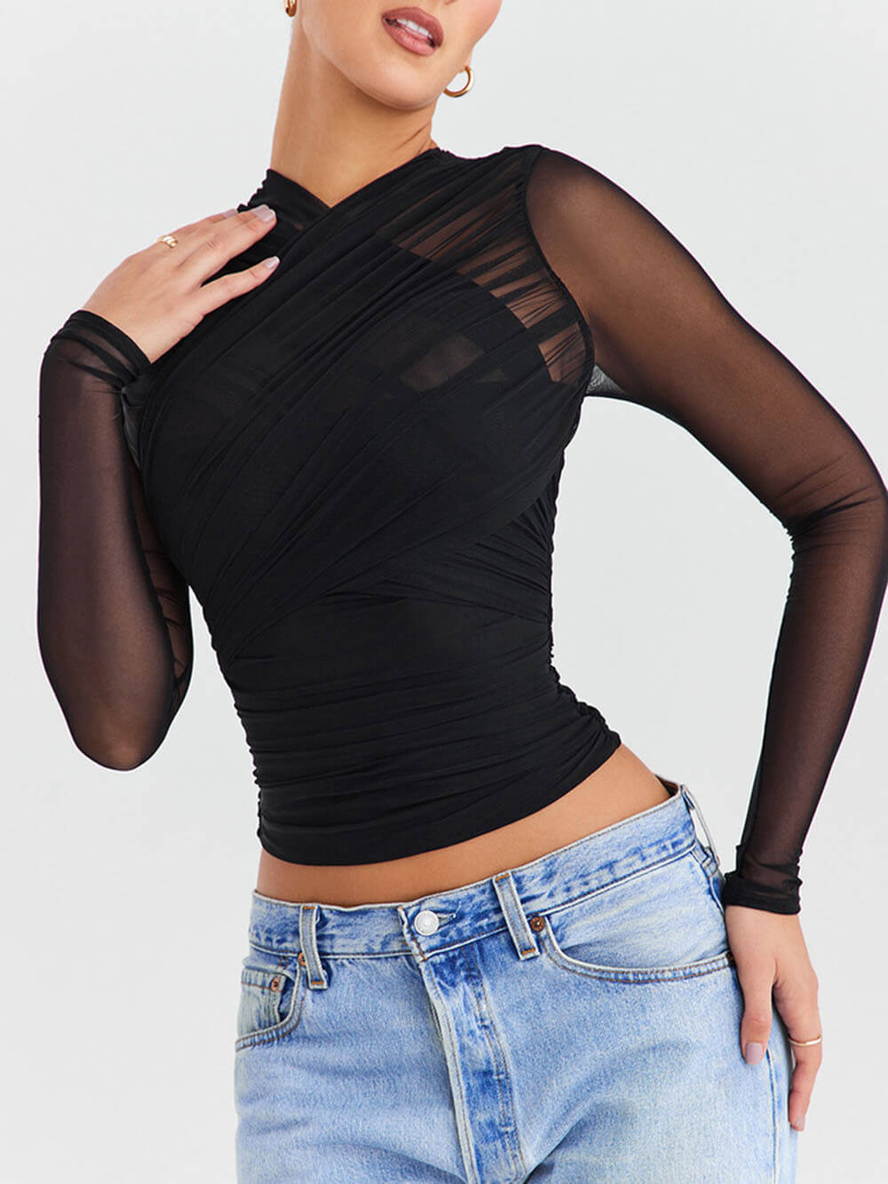 Mesh Layered Top