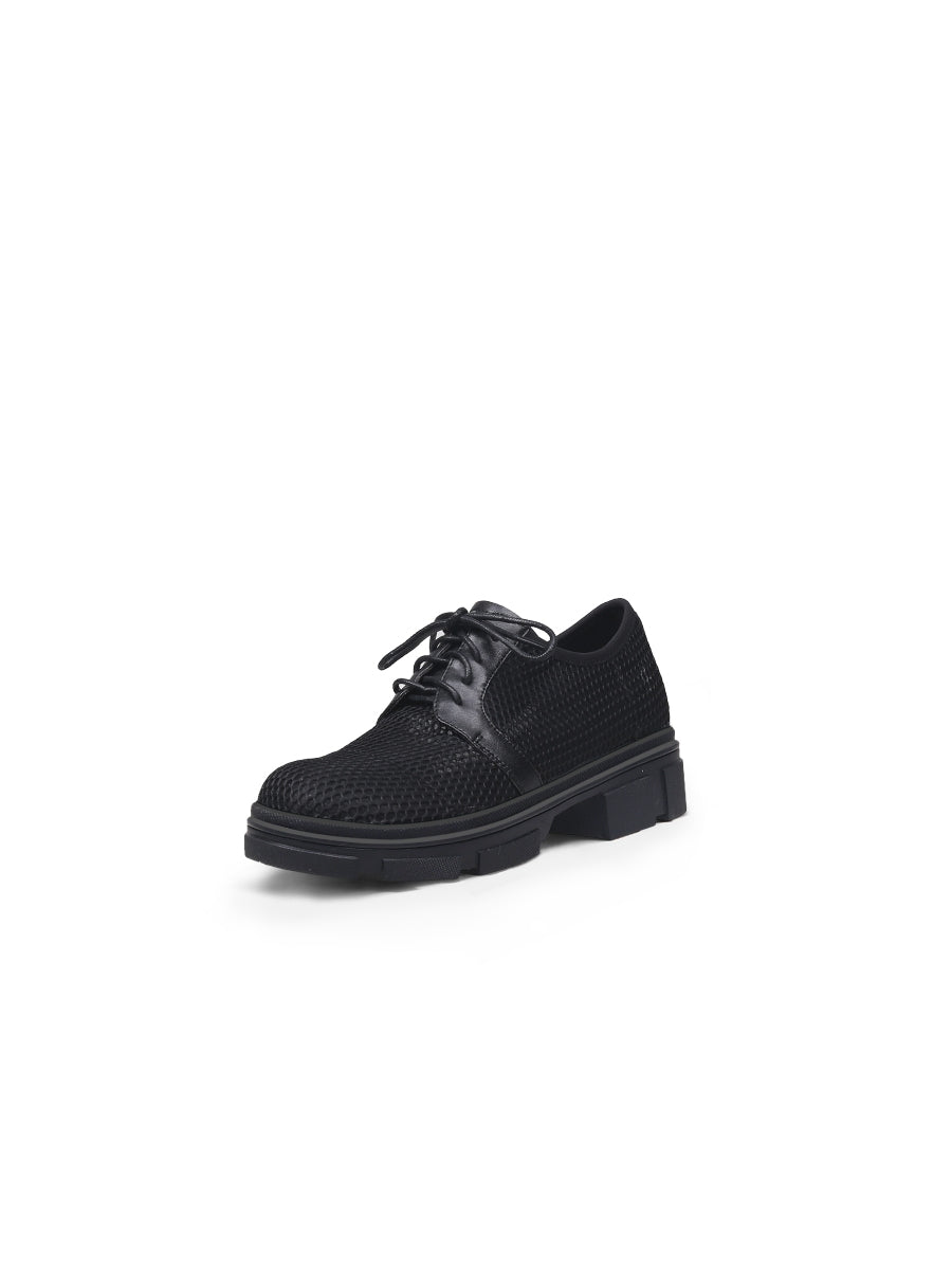 JadyRose | Honeycomb Black Leather Sneaker