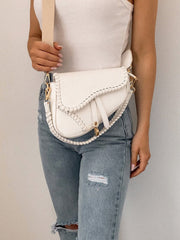 Pearl-Saddle Leather Bag