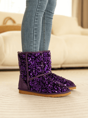 Smaibulun Ugg | Dallas Glam Sequin Shearling Boots - Purple