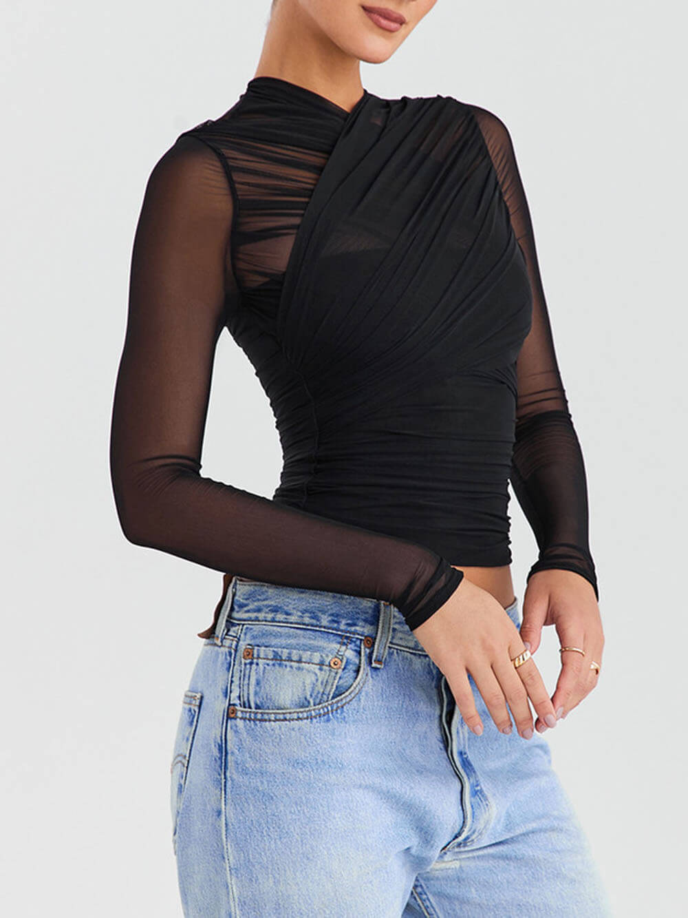 Mesh Layered Top