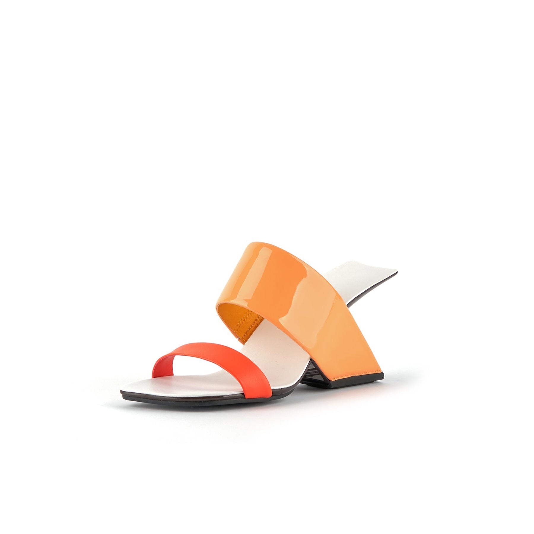 JADY ROSE | THE JUICY TOPIC LEATHER HEEL SANDAL - ORANGE