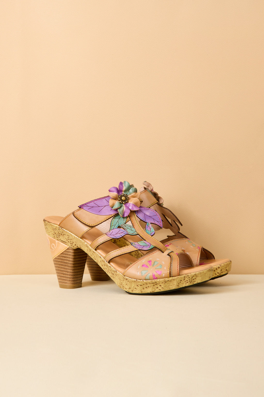 Soffia | Kalista Romance Floral Heel Sandals