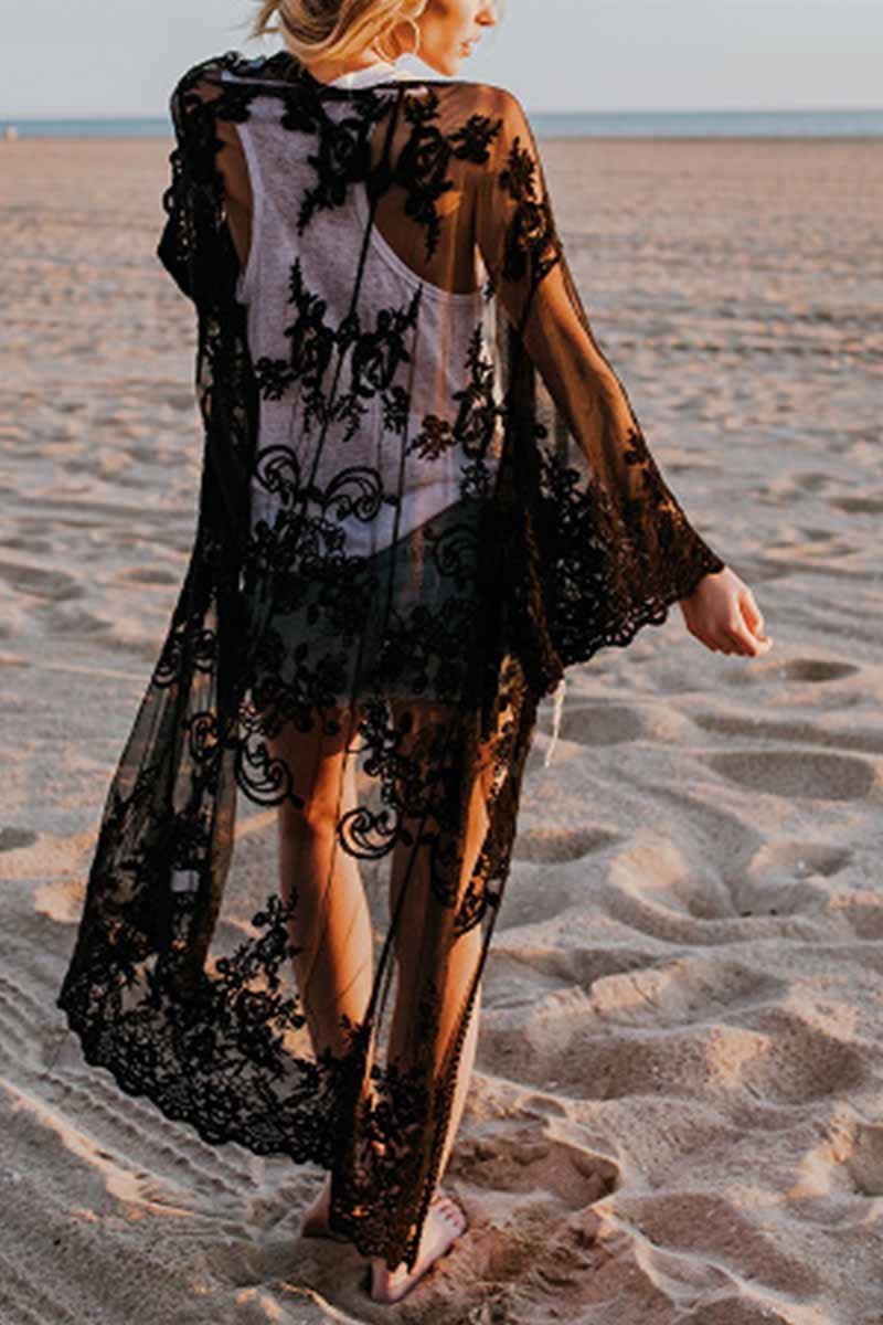 Chicindress Sheer Shawl Beach Swimwear Cover-up