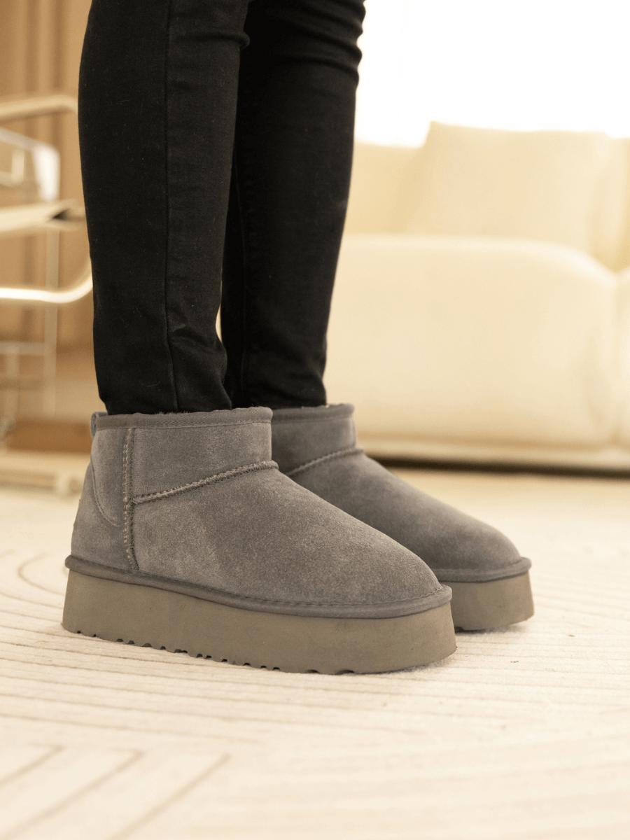 Smaibulun Ugg | Ultra Mini Platform Low Ankle Boot - Grey