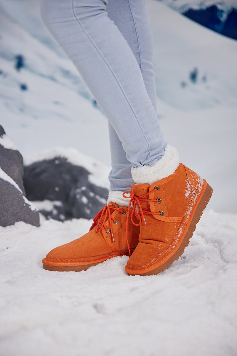 Smaibulun Ugg | Bellman Wool Lined Lace-Up Boots - Orange