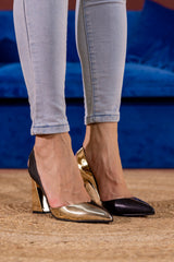 Jady Rose | Spotlight Leather Heel Pump - Gold