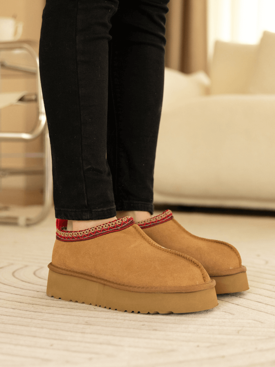 Smaibulun Ugg | Tazzy Mini Platform Low Ankle Slippers - Chestnut