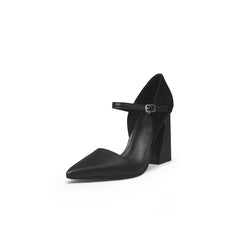 Jady Rose | Dreamscape Leather Heel Pump - Black