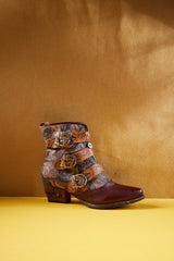 Soffia | Twilight Dusk Leather Moto Boots