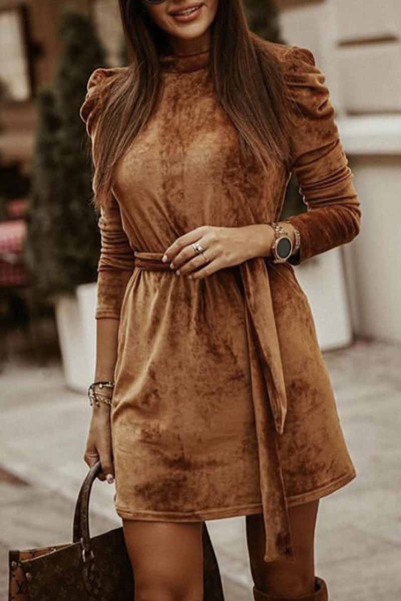 Chicindress Casual Sexy Long Sleeve Mini Dress(4 Colors)