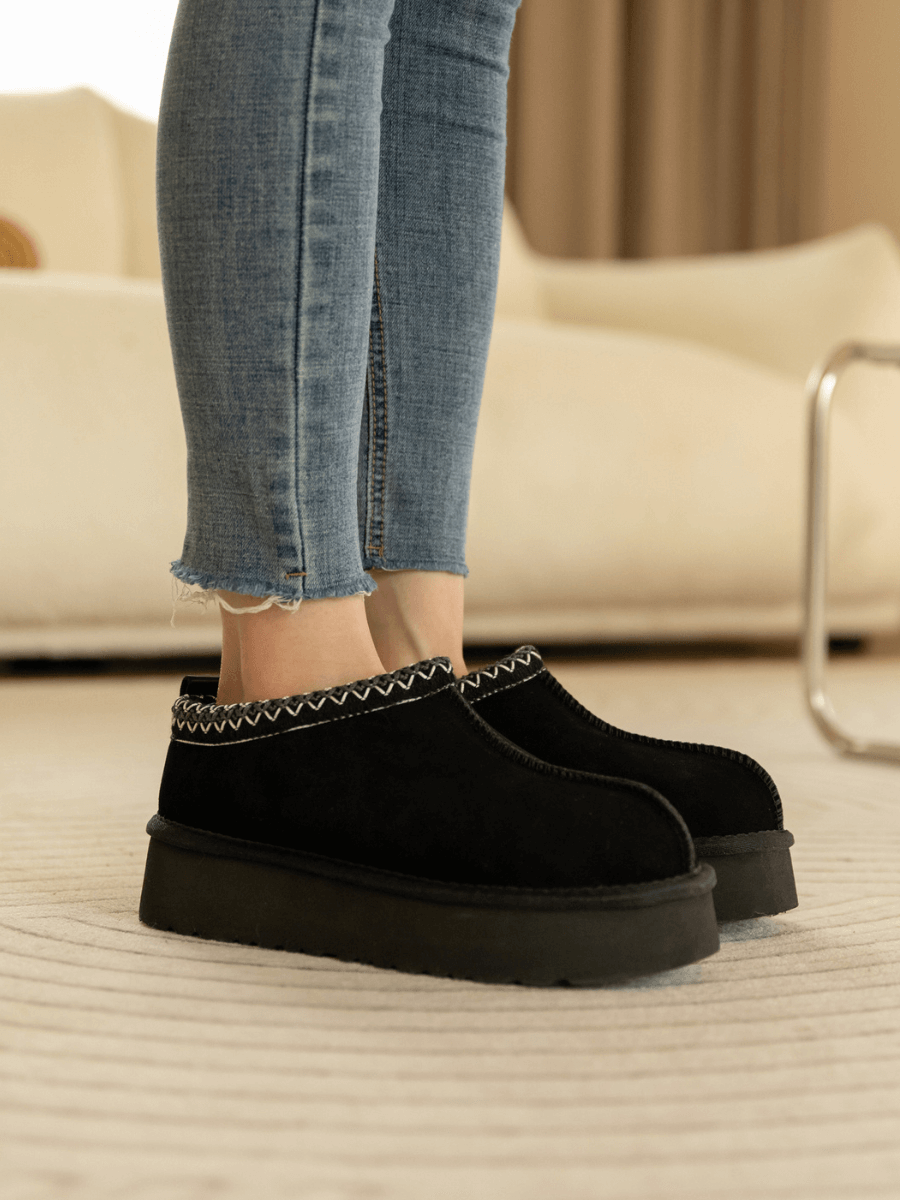 Smaibulun Ugg | Tazzy Mini Platform Low Ankle Slippers - Black