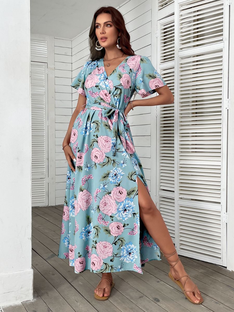 UKE FLORAL DRESS - BLUE PRINT