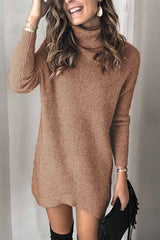 Chicindress Casual Turtleneck Mini Dress(2 Colors)