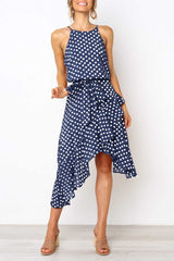 Chicindress Irregular Polka Dot Dress