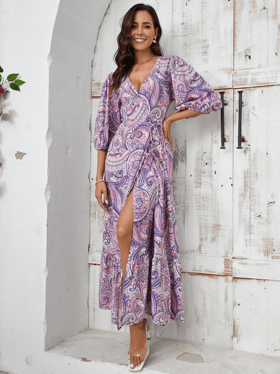 Western Wonder Paisley Print Maxi Dress