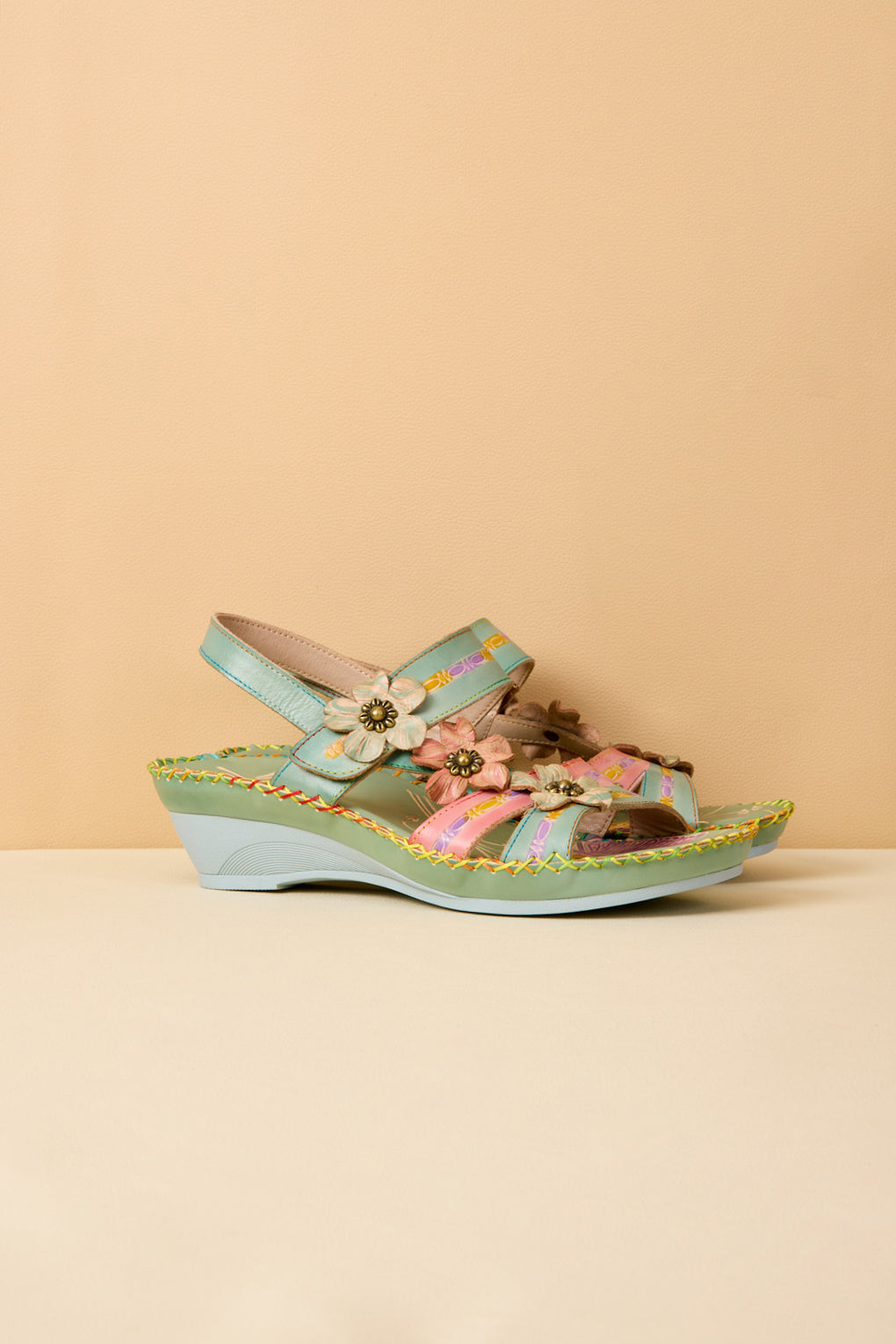 Soffia | Rosalie Floral Applique Slingback Sandals