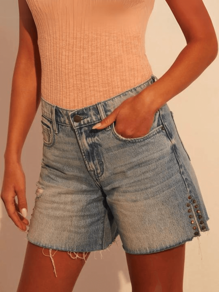 Shiva High Rise Denim Shorts