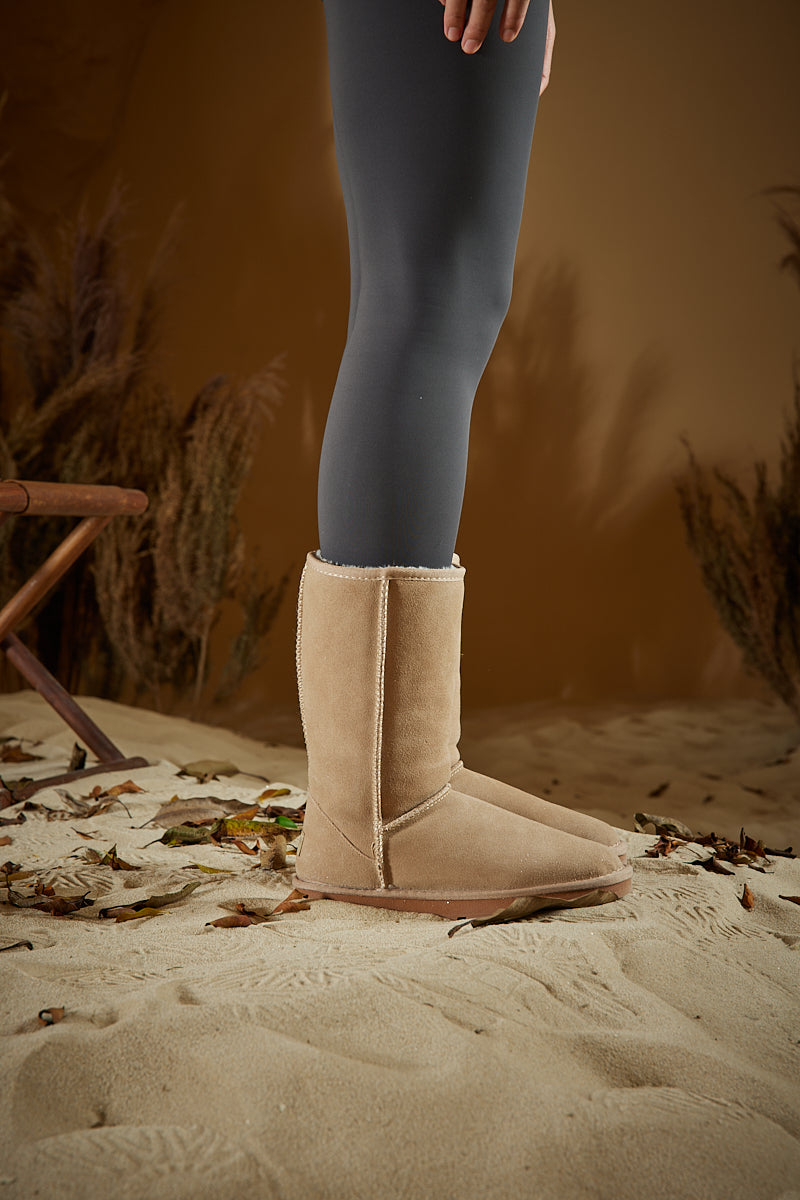 SMAIBULUN Ugg | At Your Leisure Suede Mid Calf Boots - Sand